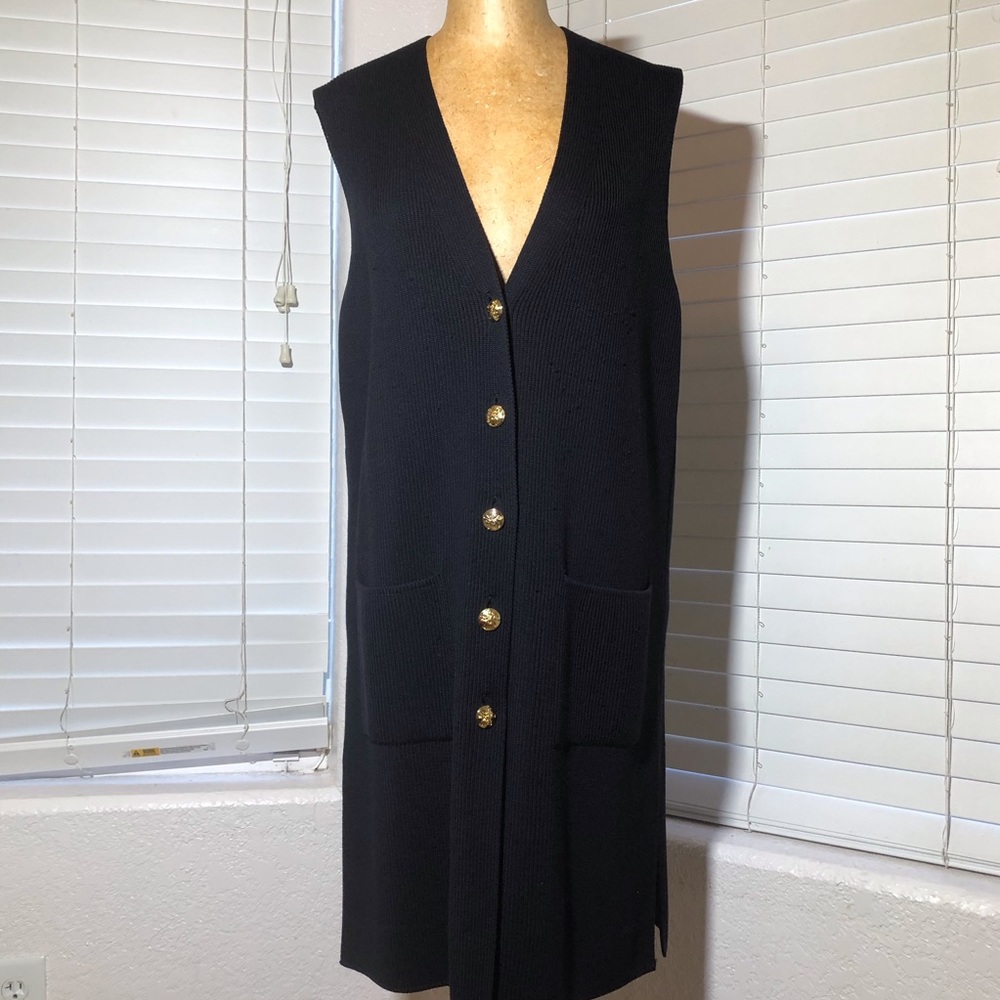 ESCADA Margareth blue black wool dress jacket 38 M